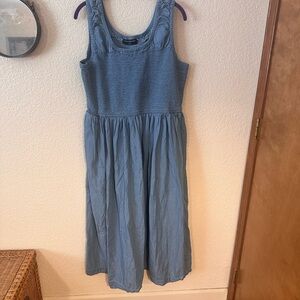 Lane Bryant Blue Sleeveless Scoop Neck Sundress